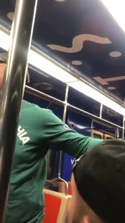 Knocked out in front of his girlfriend