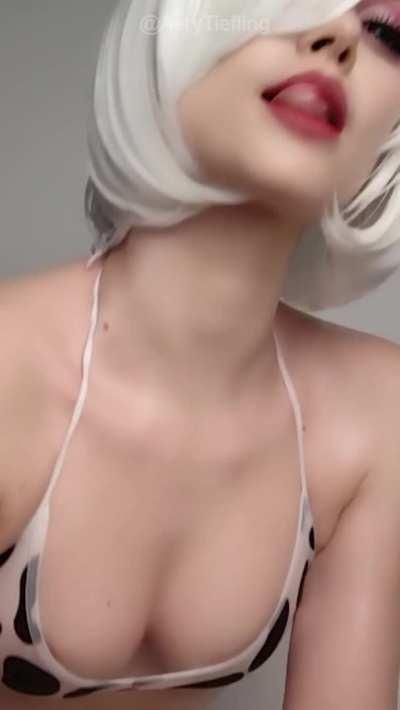 2B cow girl from Nier Automata by Aery Tiefling [OC]