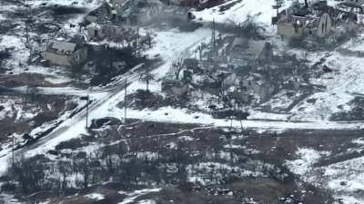 UAV operators of the Svoboda battalion discovered a group of enemy infantry, which was accumulating on the slopes and preparing to storm the positions of the UAF on the outskirts of Bakhmut. The drone corrected the mortar unit and inflicted fire damage, d