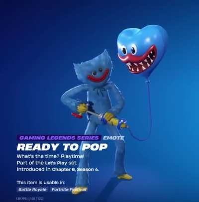 And here is the emote for huggy wuggy