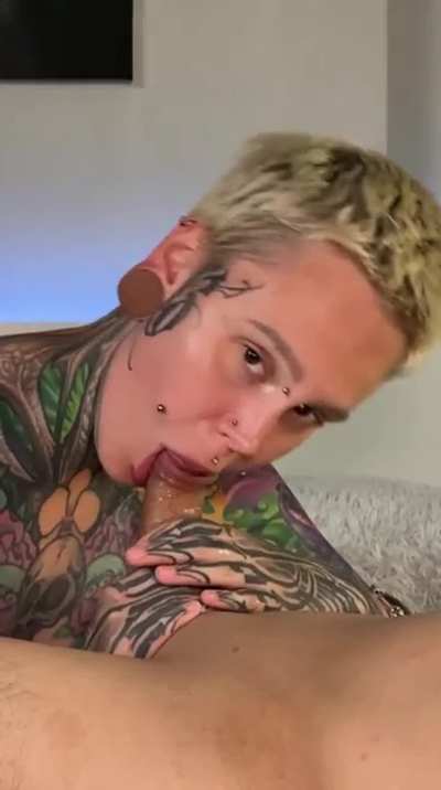 blowjob with splitted tongue