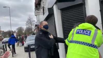 Manchester, England: this cafe owner dared open his business.