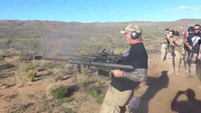 Shooting Two Barrett 50BMG Rifles