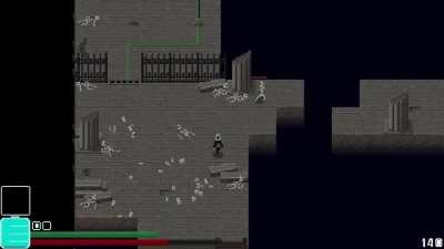 Puzzles, and an undead ambush! Gameplay from the RPG i'm making in Godot, FOUNTAINS