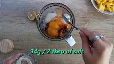 Easy recipe for Mango Hot Sauce using the world's hottest peppers. - It's so versatile that I've yet to find any food it doesn't go well with.