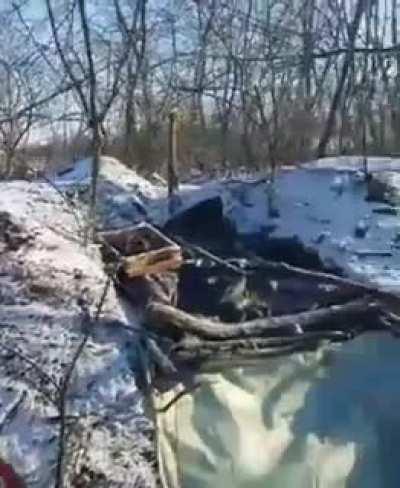 Brief video taken today from a Ukranian position in the Bakhmut-Soledar sector