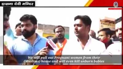 Karni sena threatening to rip babies off from pregnant Muslim women.