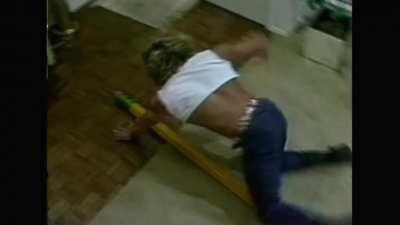 Here's Brian Pillman fighting da pencil