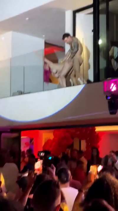 Bimbo goonette gets horny and end up fucking in the middle of the party