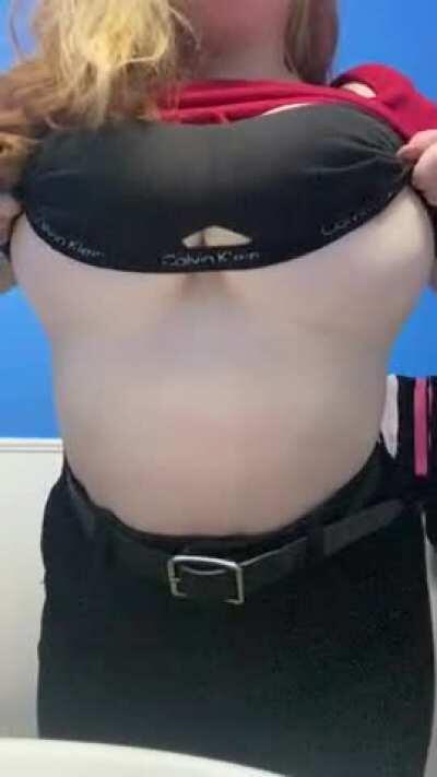 Showing off my curves in this titty drop 🙈 (OC)