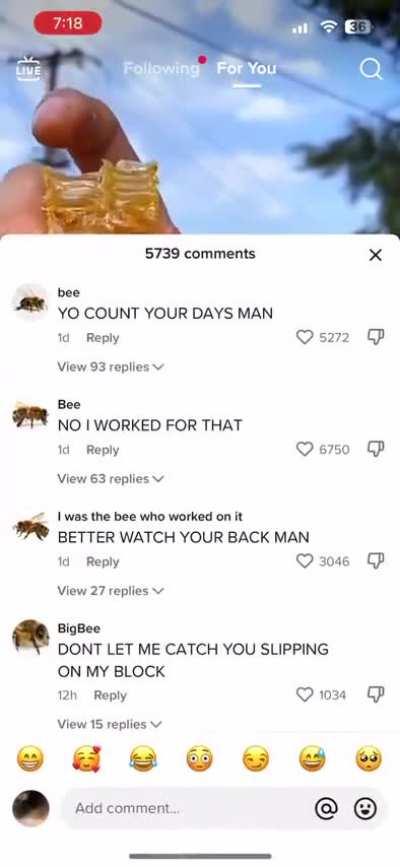 Bees really hate this Insta post