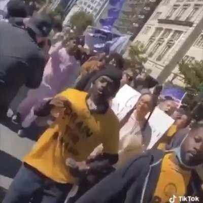 Bunch of “white supremacist” march in unity in support of trump. -Liberal Nuts