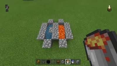 Compact triple cobblestone generator design. (Pretty fast too)