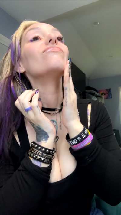 Fantasizing this was your cum on my face instead of cream