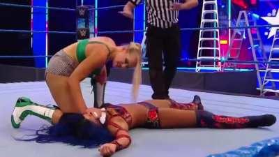 Sasha Banks defeated by the entire women's roster