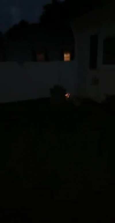 Lighting a big one in a small yard