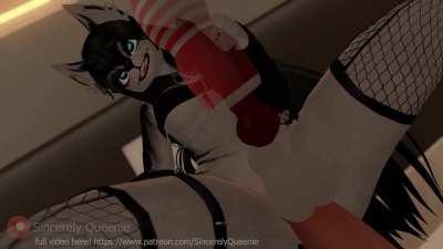  Mouse girl enjoying herself while riding a human - Futa