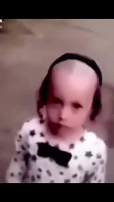 this tiktok girl got the half amish cut