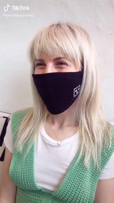 Hayley in a GDY Mask