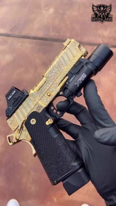 Fully engraved, 24k gold plated, & ported by me 🔥 IG linked in my profile if you’d like you’d check out my work 🤙🏻