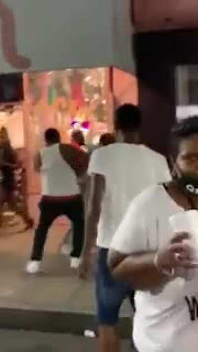 Took this about 10 minutes ago. A heavy dose of street justice on 3 guys tryina jump 1 kid on south street in philly