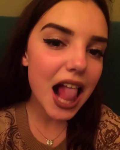 ... At this girl's tongue