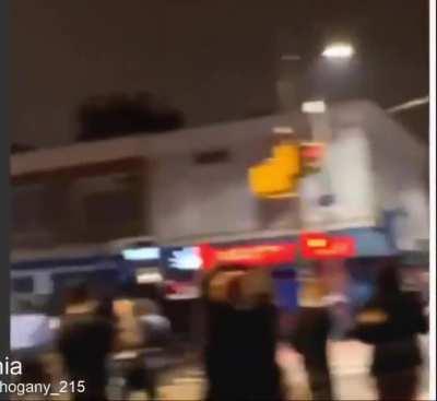 Police officer run over with a car amid BLM riots [Philadelphia, PA, 10/27]