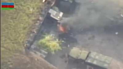 Azerbaijani Army destroys Armenian positions.