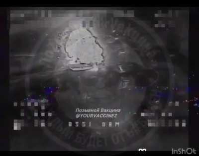 Krasnopol direct hit on a Bradley captured by FPV drone 