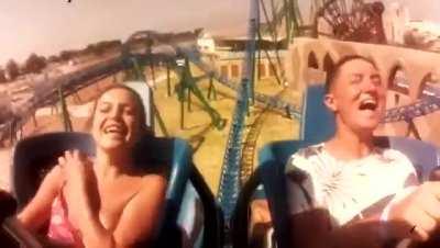 A bad dress to have on a rollercoaster