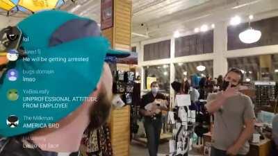 (Karma) Alt-Right Youtube Streamer gets youtube channel terminated and cops called on him after harassing employees Multiple times!