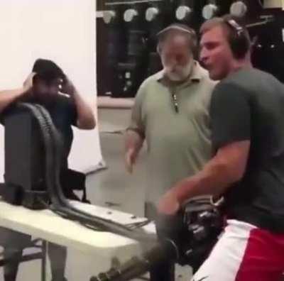 Minigun in shooting range