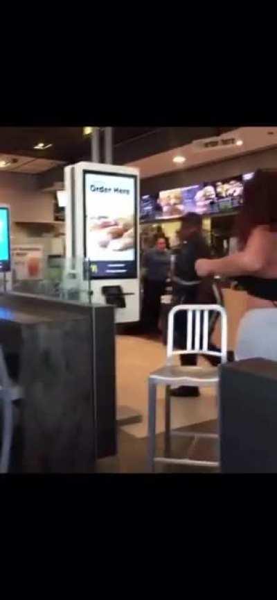 Fight breaks out at McDonald’s; bonus boobs