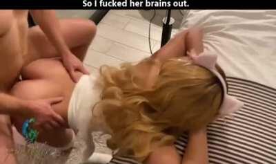 Sexy Kitten at the Halloween party [Creampie]