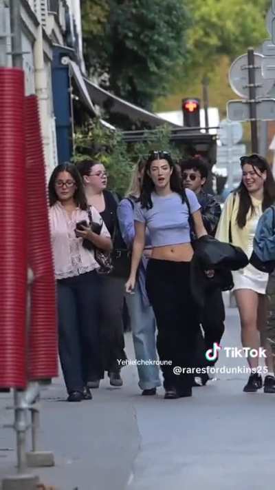 Charli out for a stroll in Paris