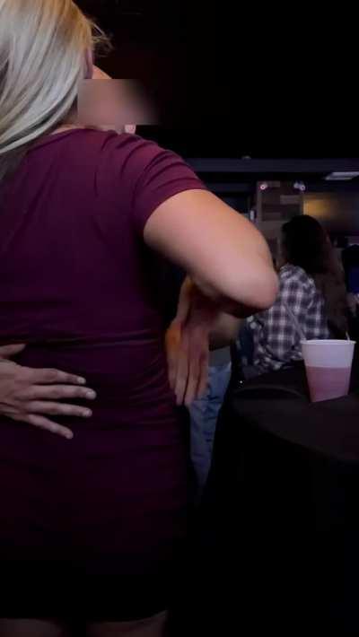 My [F42] 1st Hotwife experience! Dancing w/ a guy [M28] in front of hubby & throating him in the backseat of my car.