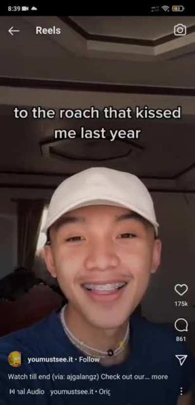 I'll never forget you roach roach