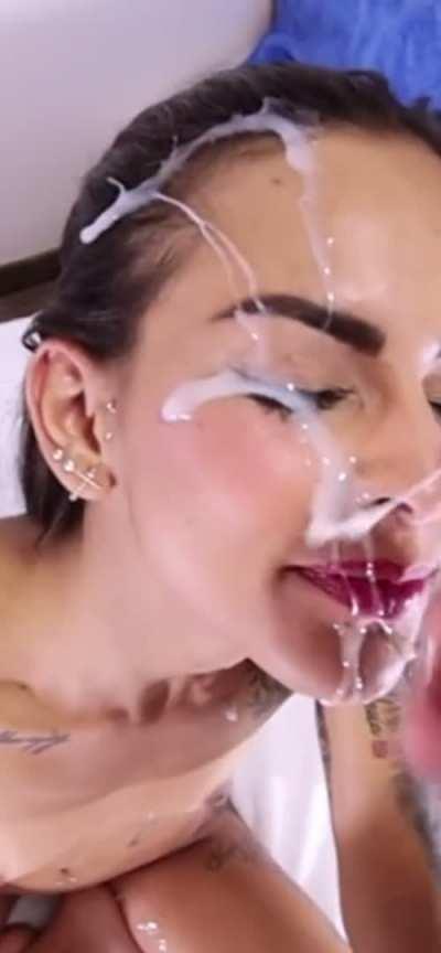 What a Beautiful Cum Covered Face