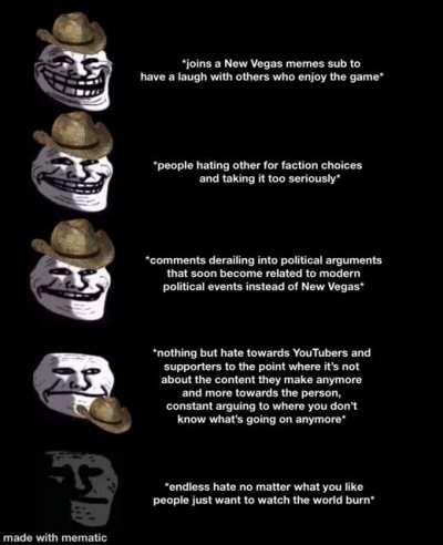 We all can be better than this, We all love New Vegas