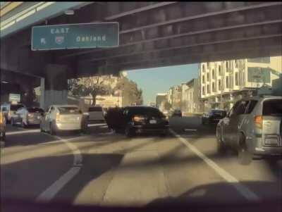 Highway robbery in SF caught on Tesla cam