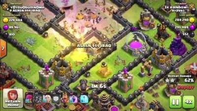 [VIDEO] Town Hall 9 3 Stars with 3 Super Wizards