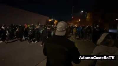 AnComs march through Vancouver, WA, throwing rocks at jail windows as they chant 