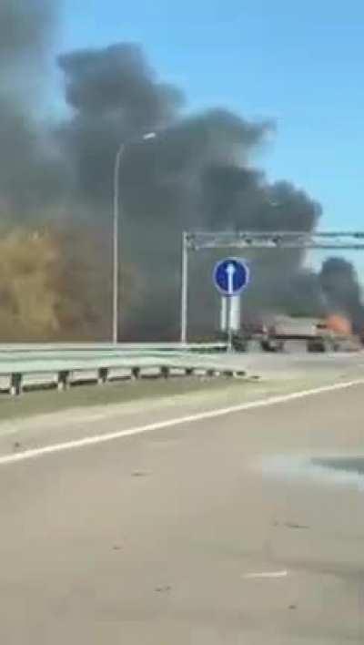 Ukrainian BUKs destroyed while been transported