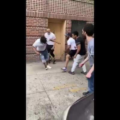 Guy gets jaw split after being jumped