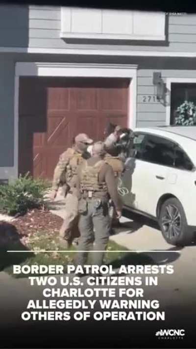 ICE/CBP abducted 2 US Citizens for allegedly honking their car horns to warn of a kidnapping patrol in Charlotte, NC. The video shows heavily armed agents using an AR15 muzzle to smash out a car window before zip tying the women (11/18/25)