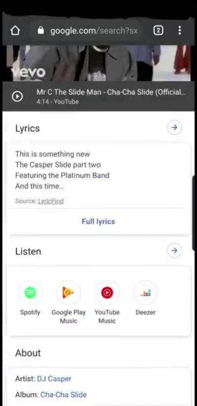 Type in cha cha slide in google and this happens.