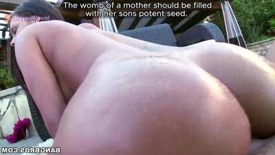 Fat ass mom rides sons fat cock