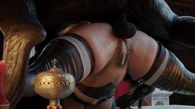 Nun cuminflated by Werewolf (TDonTran) [Original Character]