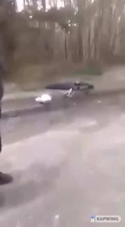 Two mad lads from Ivankiv casually drive through the active war zone. [Eng sub]