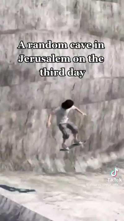 A random cave in Jerusalem on the third day